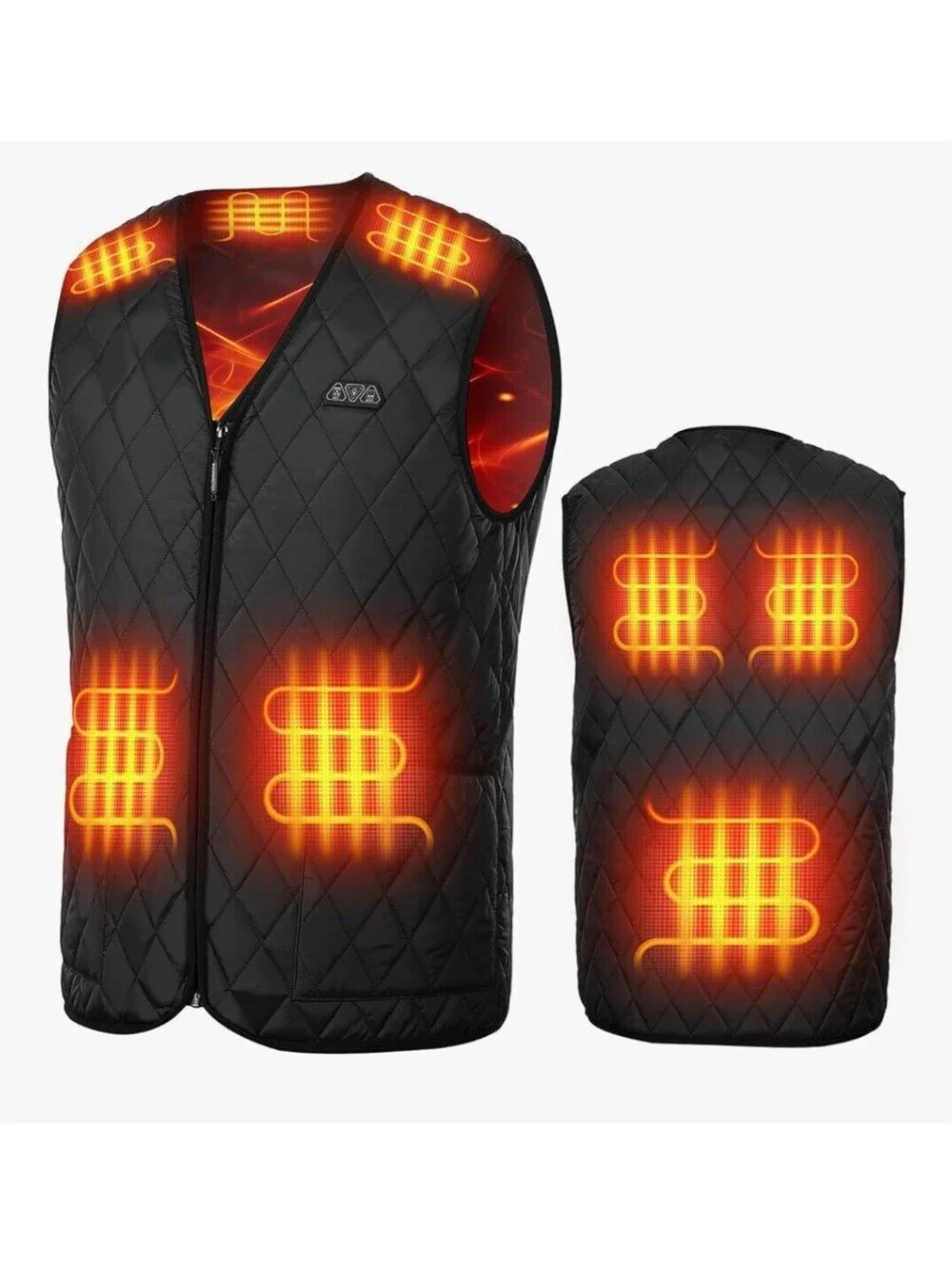 KEMI MOTO Men's Heated Vest Sz XL Black Lightweight Machine Washable Rechargeabl